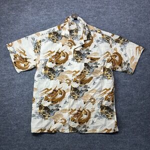 Yago Dragon Hawaiian Shirt Men's Allover Print Short Sleeve Tropical Beach Large